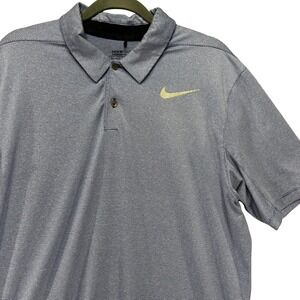 Nike Golf Dri-FIT Standard Fit Mens Large Blue Striped Athleisure Preppy